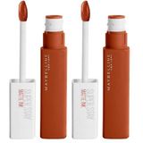 Maybelline New York Super Stay Matte Ink Likit Mat Ruj - 135 Globe-Trotter (Kahverengi) (2 paketi)