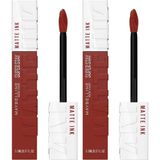 Maybelline New York Super Stay Matte Ink Likit Mat Ruj - 510 Charmer (2 paketi)