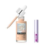 Maybelline New York Super Stay Skin Tint Fondöten 10 & Mini Falsies Surreal Maskara 4.7 ml Makyaj Seti