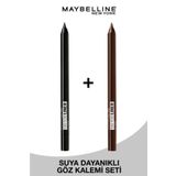 Maybelline New York Tattoo Liner Jel Göz Kalemi - 900 Deep Onyx (siyah) + 911 Smooth Walnut (kahverengi) Ikili Set