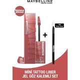 Maybelline New York Vinyl Ink + Mini Tattoo Liner Jel Göz Kalemli Set - 35