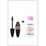 Maybelline Volume Express Over The Top Siyah Maskara & Garnier Micellar Makyaj Temizleme Suyu 100