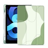 MAYCARI Soyut Çizgi Sanatı Adaçayı Yeşili Kılıf iPad air 10,9 inç 2020 için Kalem Tutuculu, Estetik iPad 4./5. Nesil Koruyucu Kılıf, Yumuşak TPU Yeşil, Otomatik Uyku/Uyanma Kılıfı İnce Kabuk