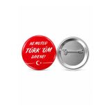 maycollection 29 Ekim Cumhuriyet Bayramı Türk Bayrağı Atatürk Rozet Ceket-Çanta-Kalemlik-Şapka-Aksesuar Rozeti (44mm) 1 Adet