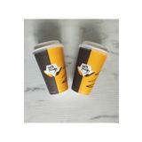 maycup 12 Oz Kapaklı Karton Bardak 100 Adet Karışık Desen
