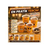 maycup 7 Oz Karton Bardak 1000 Adet Karışık Emoji Desen