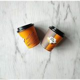 Maycup 8 oz Kapaklı Karton Bardak 100 Adet Bardak+ 100 Adet Kapak