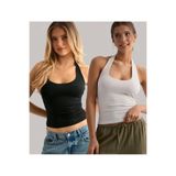 MAYDAY CULTURE İkili Boydan Bağlamalı Likralı Esnek Penye Üst Bluz Crop Top