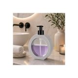 Mayden Concept 370 ml Modern Tasarım Sıvı Sabunluk | Gri | Şeffaf Hazneli, Sert Plastik Gövdeli Banyo ve Mutfak Sıvı Sabun Dispenseri
