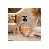 Mayden Concept 370 ml Modern Tasarım Sıvı Sabunluk | Krem | Şeffaf Hazneli, Sert Plastik Gövdeli Banyo ve Mutfak Sıvı Sabun Dispenseri