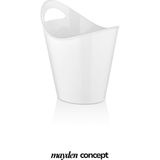 Mayden Concept 4 Litre Kırılmaz Polikarbon Buz Kovası – Profesyonel Şampanya ve Içecek Kovası - Darbeye Dayanıklı - Beyaz
