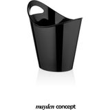 Mayden Concept 4 Litre Kırılmaz Polikarbon Buz Kovası – Profesyonel Şampanya ve Içecek Kovası - Darbeye Dayanıklı - Siyah