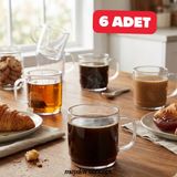 Mayden Concept 6 Adet 250 ml Şeffaf Kırılmaz Polikarbon Plastik Çay & Kahve Kupası – Çay ve Kahve Bardağı - 6'lı Set
