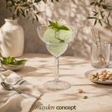 Mayden Concept Cam Görünümlü Kırılmaz Margarita Bardağı 350 ml Polikarbon Sunum ve Kokteyl Kadehi - 4 Adet - Şeffaf