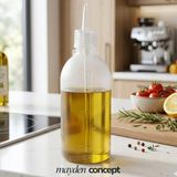 Mayden Concept Sızdırmaz Kapaklı Yağdanlık Sosluk Şişe 500 ml / 1000 ml Ölçekli Plastik Yağ Şişesi – Zeytinyağı, Sos ve Sirke Için Profesyonel Kullanım