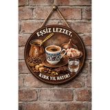 Mayeka Cafe Restoran Için Türk Kahvesi Kahve Duvar Kapı Tablo Süsü Ahşap Askılı Pano Tabela No 29 - 30 cm - Karışık