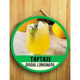 Mayeka Cafeler Restoranlar Kahvaltıcılar Için Limonata Duvar Kapı Tablo Ahşap Askılı Pano Tabela - 30 cm