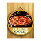 Mayeka Cafeler Restoranlar Pizzacılar İçin Pizza Duvar Kapı Tablo Ahşap Askılı Pano Tabela