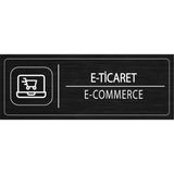 Mayeka E Ticaret Isimlik Siyah Metal Kapı Isimliği Levhası Yönlendirme Tabelası