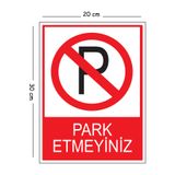 Mayeka Metal Park Etmeyiniz 20x30 Cm A4 Uyarı İş Güvenliği Levhası