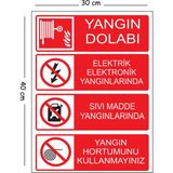 Mayeka Metal Yangın Dolabı Elektrik Elektronik Yangınlarında Sıvı Madde Yangınlarında Yangın 30X40 cm A3 - 30 x 40 cm