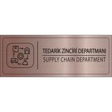 Mayeka Tedarik Zinciri Departmanı Isimlik Bronz Metal Kapı Isimliği Levhası Yönlendirme Tabelası