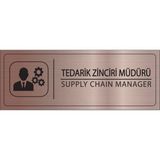 Mayeka Tedarik Zinciri Müdürü Isimlik Bronz Metal Kapı Isimliği Levhası Yönlendirme Tabelası