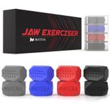Mayena Sports Erkekler ve Kadınlar için Çene Egzersizi | 4 Direnç Seviyesi (8 adet) Silikon Jawline Egzersiz Tabletleri | Tüm Seviye Kullanıcılar için Güçlü Çene Eğiticisi ve Jawline Şekillendirici |
