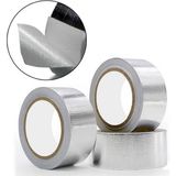 Mayf 2 mt Yüksek Sıcaklık Dayanan Su Geçirmez Çatı Duvar Çatlak Onarıcı Yapışkan Bant Folyo 5 cm (5332) - Alüminyum Gri - 2 Mt x 5 Cm