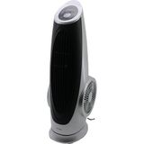 Mayf Kiwi KFAN-7690 Kule Tipi Turbo Fan Vantilatör Kumandalı - Dokunmatik Ekran 130W 3 Kademe Hız Y: 75CM (5332) - Gri - Siyah