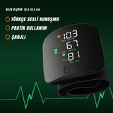 Mayf Türkçe Konuşan Bilek Tansiyon Aleti Tam Otomatik Tansiyon ve Nabız Ölçme Şarjlı Dijital Sesli – Akıllı LCD Ekranlı, Hassas Ölçüm, Sesli Tansiyon Aleti, Ev Tipi Cihaz