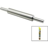 Mayf Vocen Rolling Pin Çelik Metal Merdane - Hamur Rulosu Merdane: 25CM - Sap: 2X9CM =T.UZUNLUK:43CM (5332) - Açık Gri