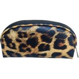 Maykis Leopar Desen Makyaj Çantası - Sarı