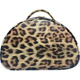 Maykis Leopar Yarım Ay Kadın Seyahat ve Makyaj Çantası - Sarı LEOPAR