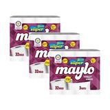Maylo 3 Katlı Süper Tuvalet Kağıdı 96 Rulo Ekstra Yumuşak ve Dayanıklı