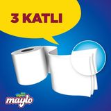 Maylo 3 Katlı Tuvalet Kağıdı 32 Rulo Ultra Yumuşak ve Ekstra Dayanıklı Beyaz