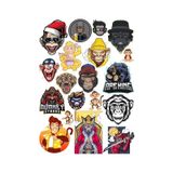 Maymun Sticker Set 08 15 Parça Telefon, Tablet, Defter, Laptop Sticker
