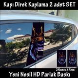 Maymunlar Cehennemi Oto Kapı Sticker 2Li Sağ Sol Kapı Direk İçin Folyo Kaplama - Tuning Modifiye Görünüm