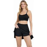 MAYOPORT Siyah Yüksek Bel Şortlu Etek %86 Mikropolyester Plaj & Spor Kullanımı İçin Uygun - 34