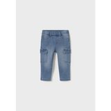 Mayoral 01-04 Yaş Erkek Bebek Kargo Cep Likralı Kot Pantolon - Kot Mavisi - Regular Fit