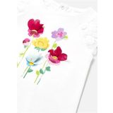 Mayoral 1006 Beyaz Kısa Kol Kız Bebek T-Shirt