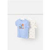 Mayoral 1021 Mavi İkili Erkek Bebek T-shirt Seti