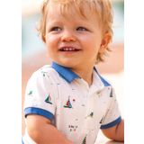 Mayoral 1106 Lacivert Kısa Kol Polo Yaka Erkek Bebek T-shirt