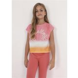 Mayoral 6055 Pembe Kısa Kol Kız Çocuk T-Shirt