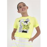 Mayoral 6057 Sarı Kısa Kol Kız Çocuk T-Shirt
