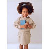 Mayoral Bej Kız Çocuk Kargo Etek ve Sweatshirt Takım 4935 - 4 Yaş