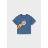 Mayoral Erkek Bebek Baskılı Kısa Kollu T-Shirt Mavi - 01009 - 9 Ay