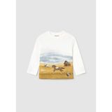 Mayoral Erkek Bebek Baskılı Sweatshirt - Krem - 1 Yaş