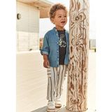Mayoral Erkek Bebek Çizgili Jogger Pantolon - 2 Yaş - Krem