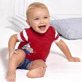 Mayoral Erkek Bebek Denim ŞortT - Shirt2 Li Set - 1 - Kırmızı